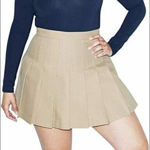 American Apparel Women's Khaki Tennis Skirt XS